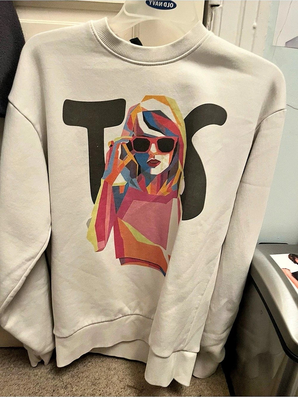 Taylor Swift next level apparel Graphic Crewneck Sweatshirt in White